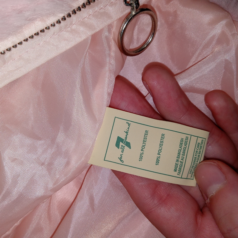 7 For All Mankind Pink Faux Fur Kids Jacket Size 18mo Cute Cozy Soft❤️ - Picture 7 of 10